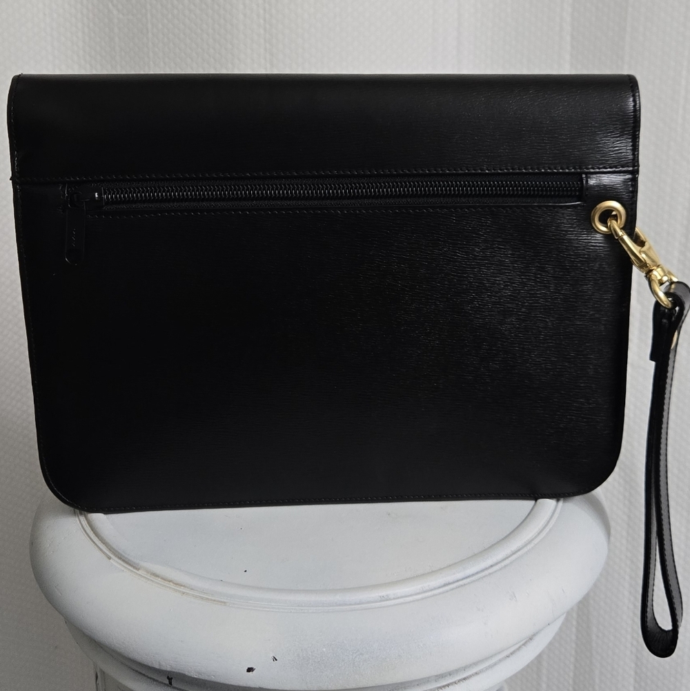 EUC Vintage Givenchy Gentleman Leather Unisex Clutch w/COA - Picture 3 of 11